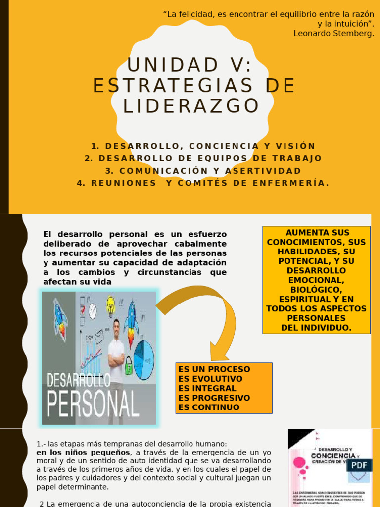 Estrategias de Liderazgo y Desarrollo Personal | PDF | Enfermería ...