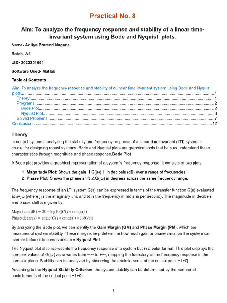 Experiment No 8 | PDF