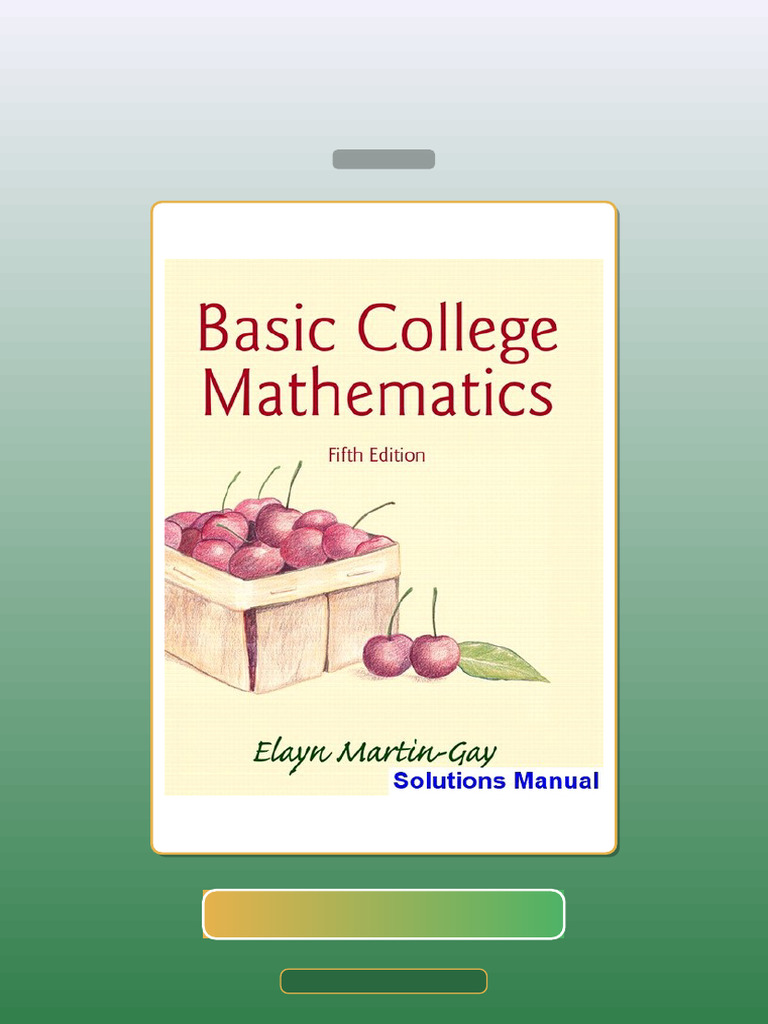 Test Bank for Basic College Mathematics 5th Edition Martin Gay | PDF ...