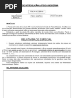 Apostila 1 - Relatividade Especial (PDF)