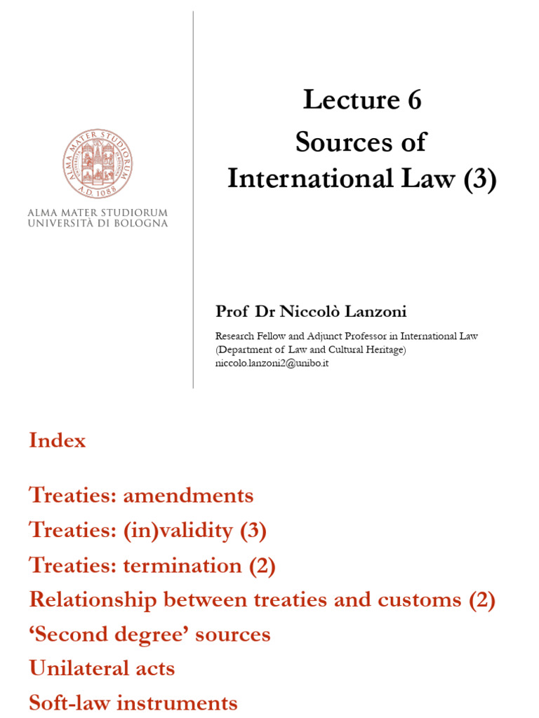 Sources of International Law Explained | PDF | Treaty | International Law