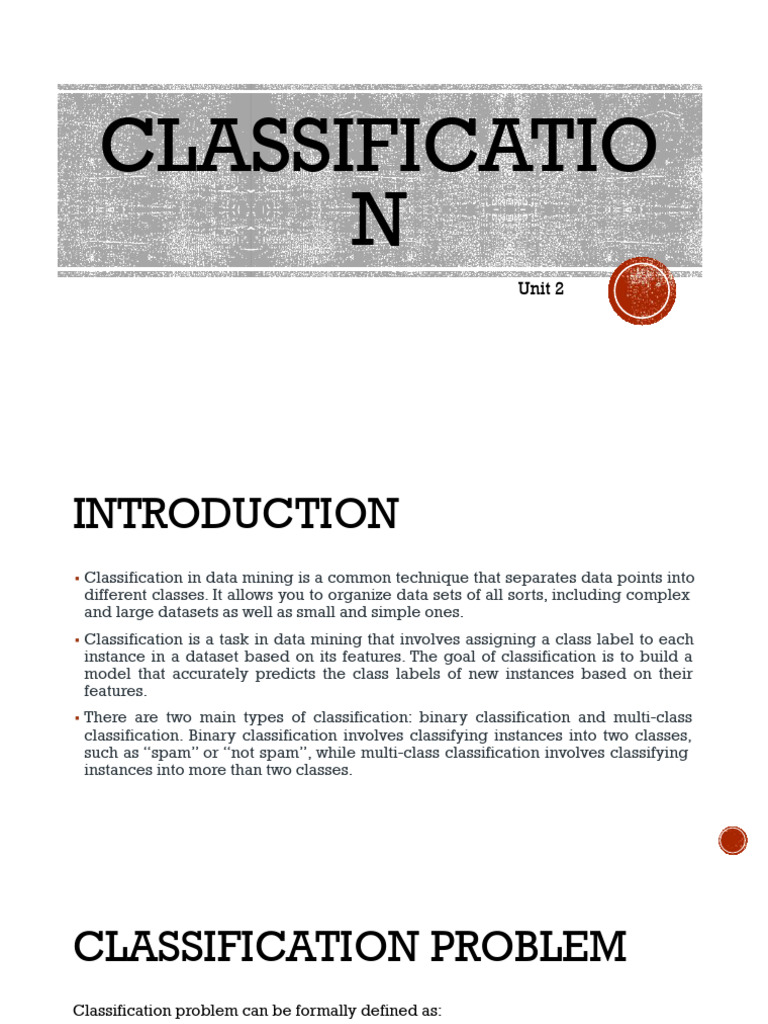 Data Mining Classification Techniques | PDF | Statistical ...