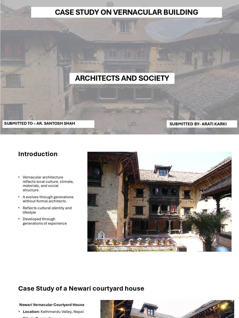 Case Study On Vernacular Building | PDF | Brick | Building Technology