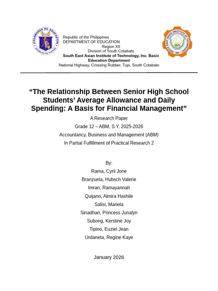Student Allowance and Spending Behavior Analysis | PDF | Consumption ...