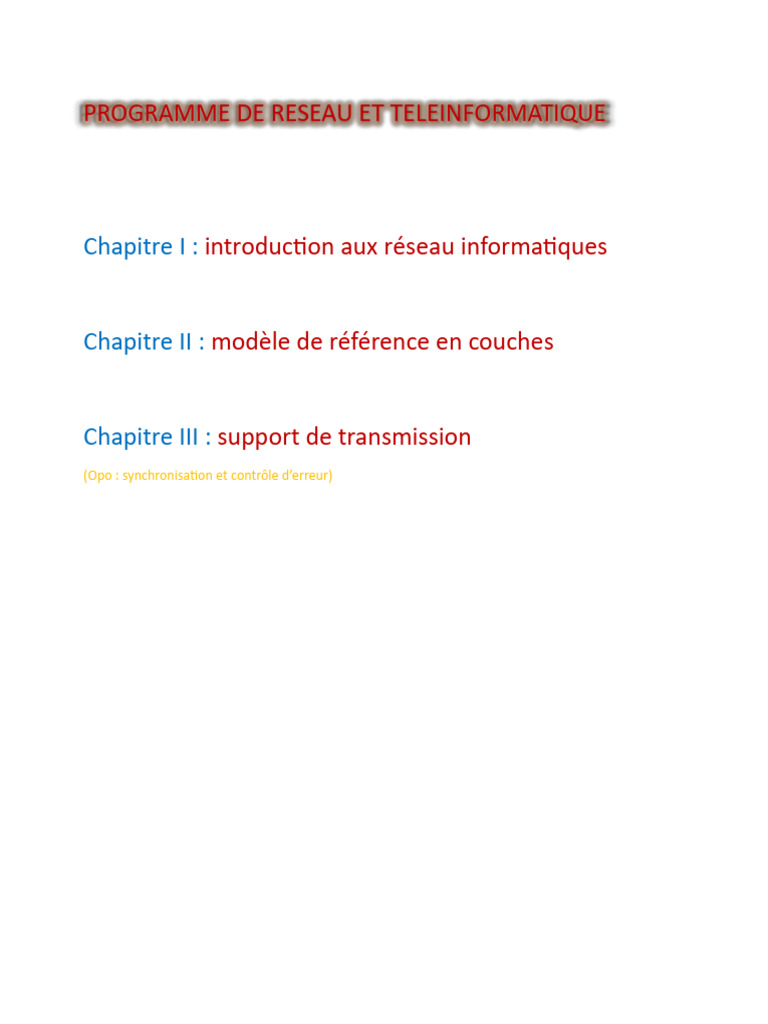 Introduction aux Réseaux Informatiques | PDF | Topologie de réseau ...