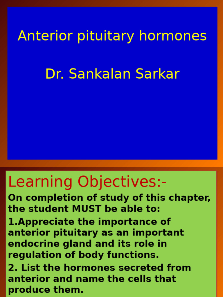 Anterior Pituitary Hormones Overview | PDF | Adrenocorticotropic ...