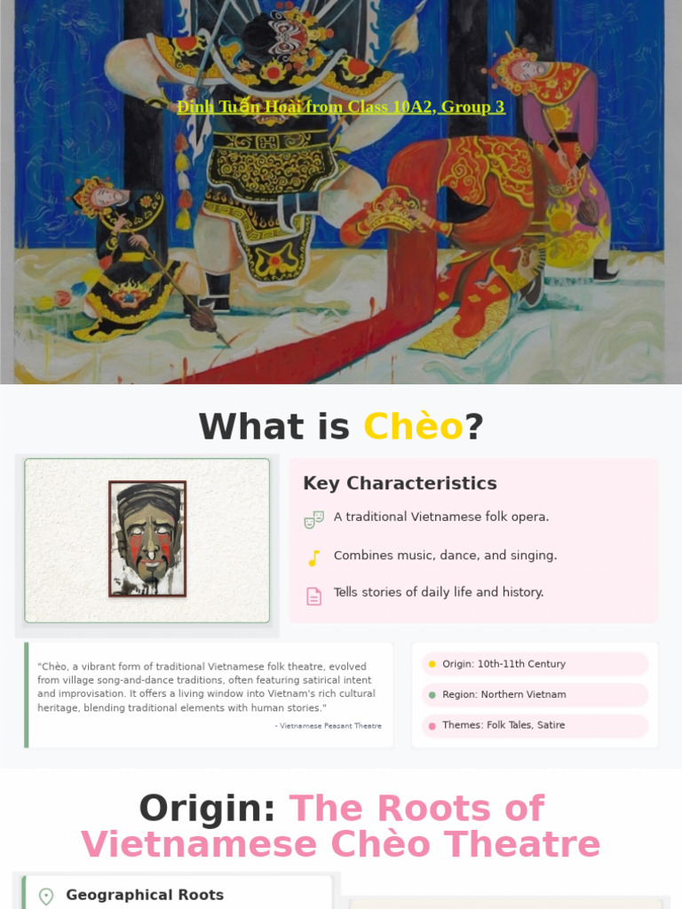Create an English Presentation About Chèo Folk Opera (1) | PDF ...