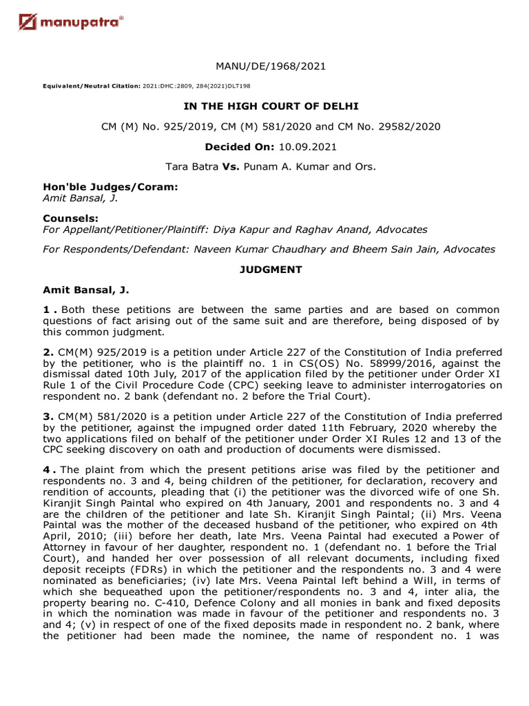 Tara_Batra_vs_Punam_A_Kumar_and_Ors_10092021 ...