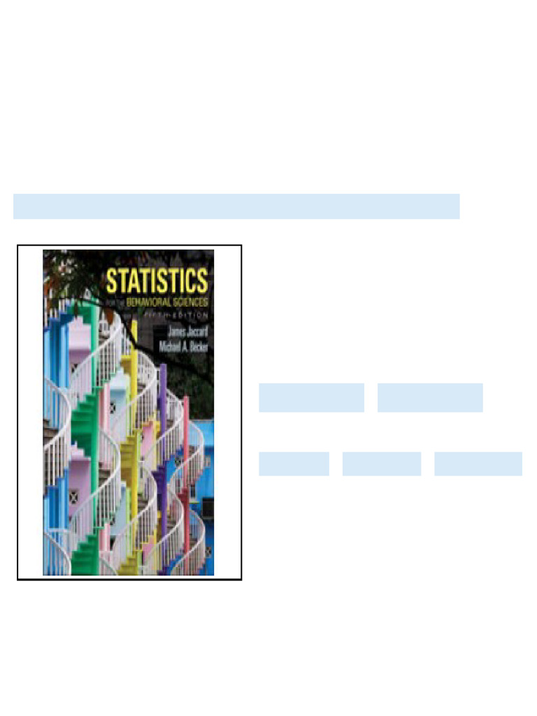 Test Bank for Statistics for the Behavioral Sciences, 5th Edition ...