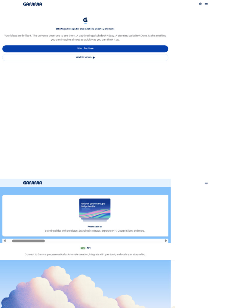 AI Design Tool for Presentations & Websites | PDF