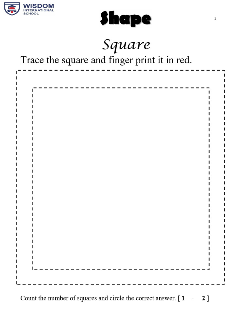 Square Identification and Coloring Activities | PDF