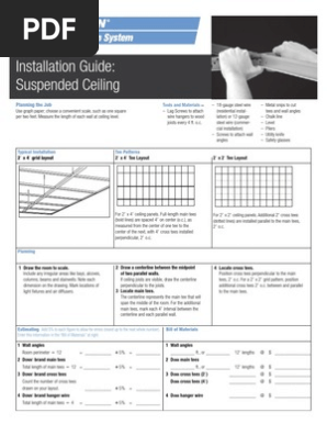 Usg Suspended Ceiling Installation Guide Wall Ceiling
