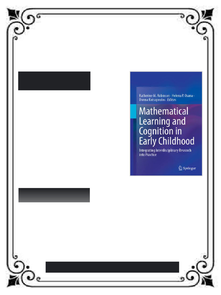 Mathematical Learning and Cognition in Early Childhood Integrating ...