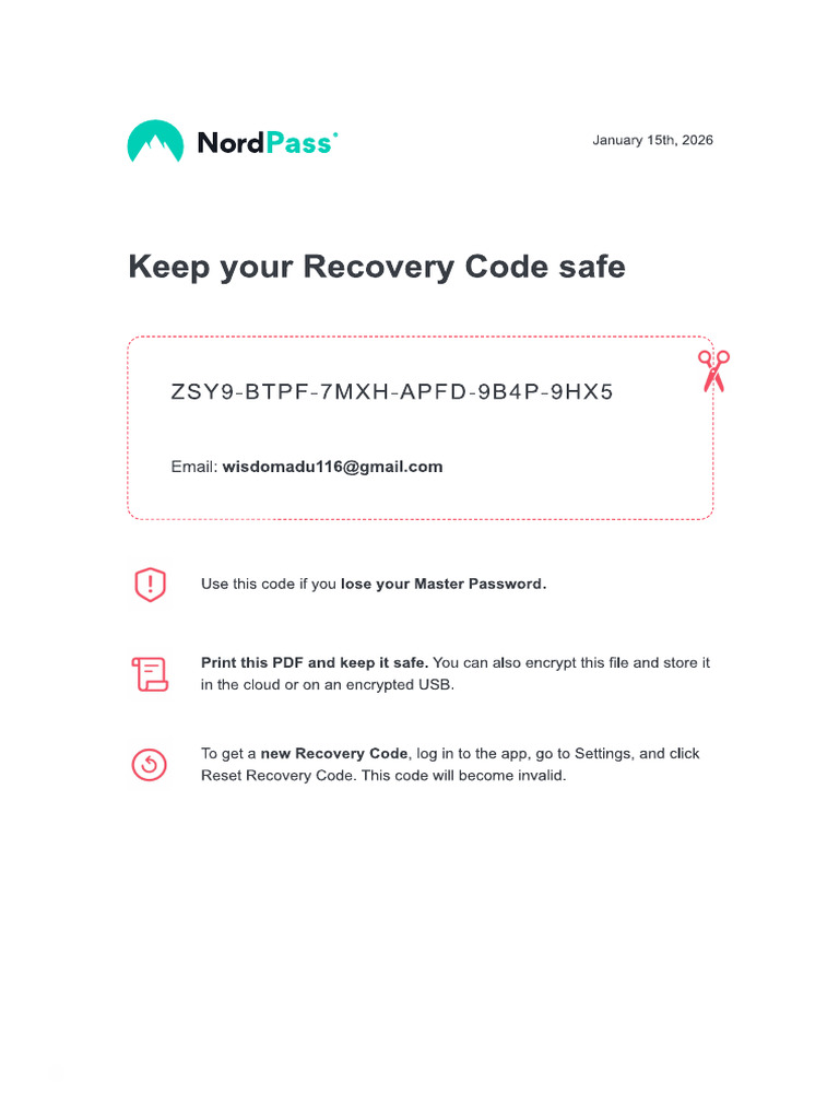 Recovery Key | PDF