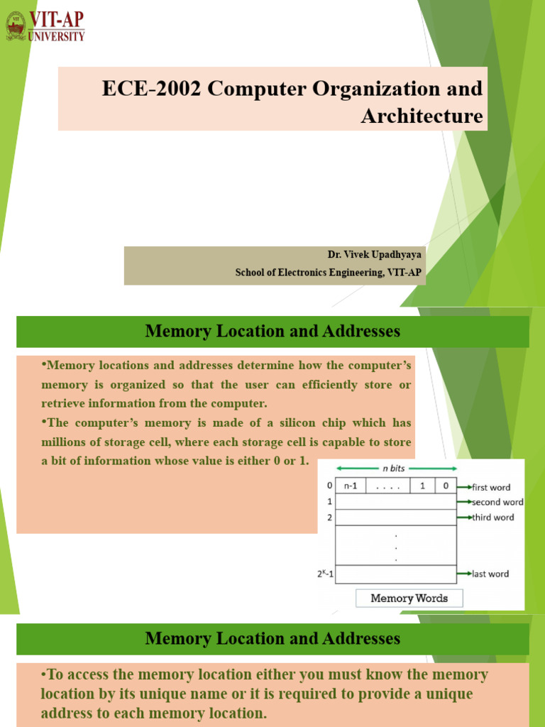 Memory Locations and Addressing in Computers | PDF | Bit | Computer ...
