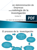 Unidad 4. Alcance de La Investigación. Los Tipos de Investigación.