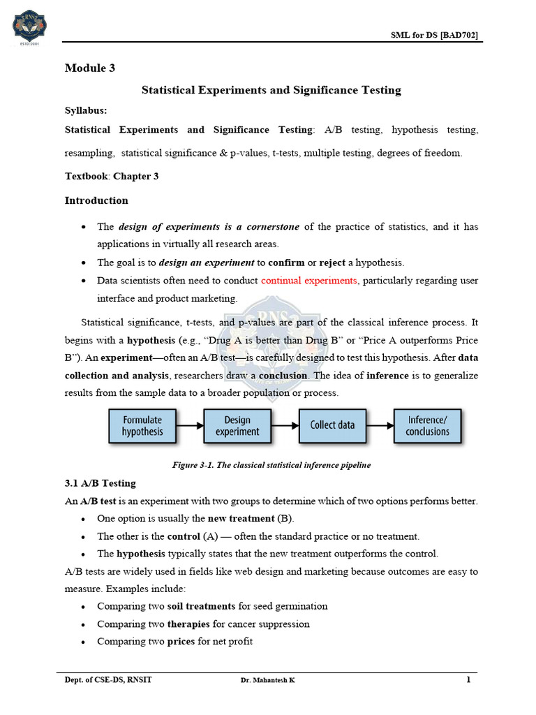 Statistical Experiments & A/B Testing Guide | PDF | P Value ...