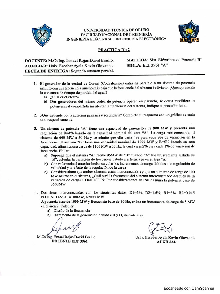 Práctica No 2. ELT 3961 A | PDF