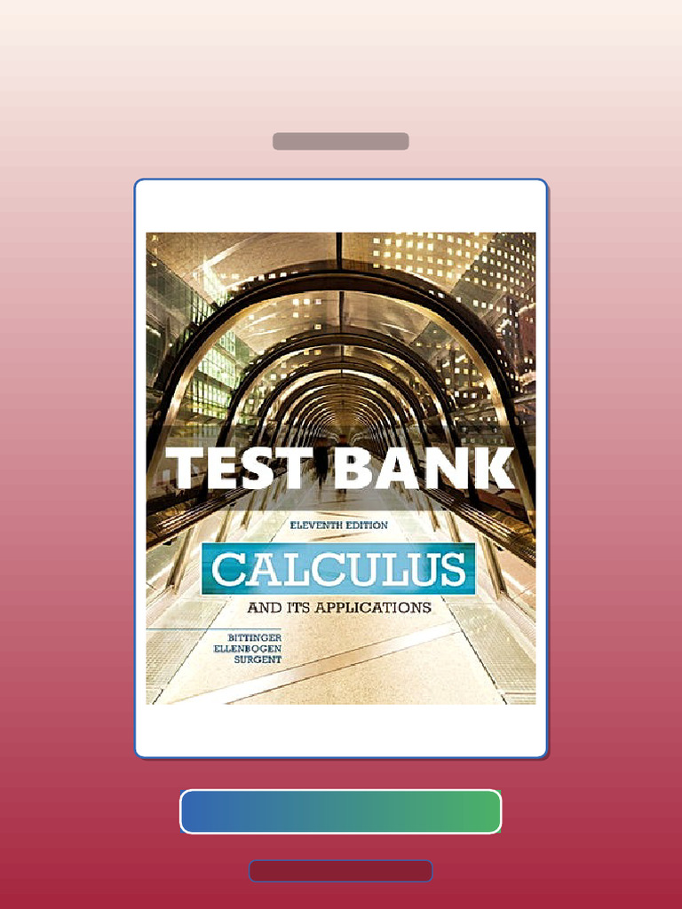 Test Bank for Calculus and Its Applications 11th Ed Bittinger | PDF ...