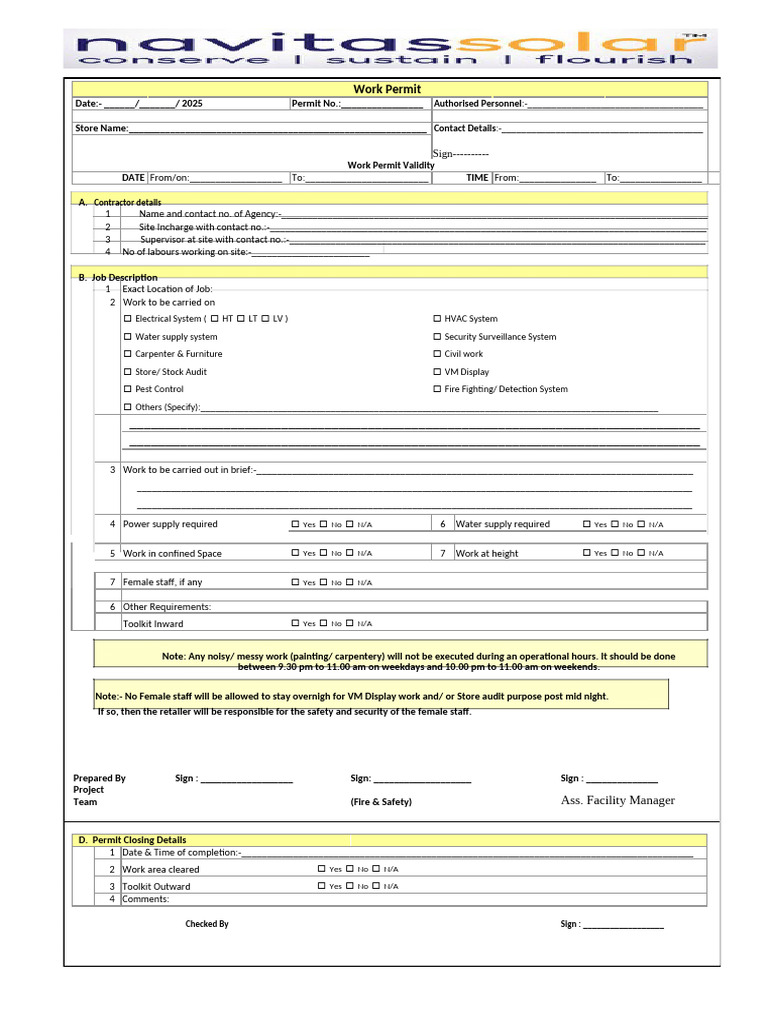 General Work Permit | PDF