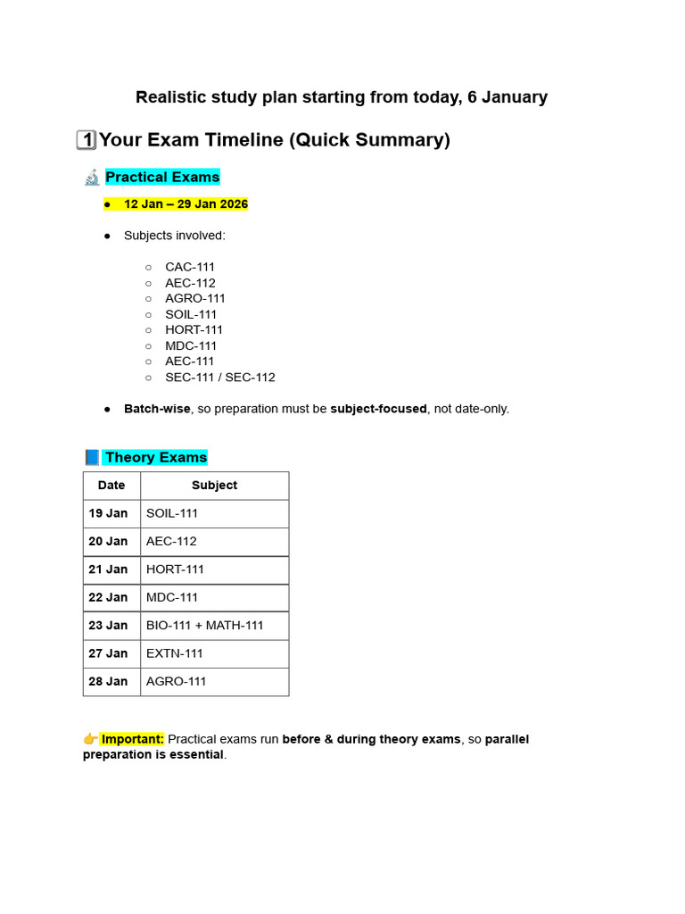 Comprehensive Study Plan for Exams | PDF | Chess Theory | Chess