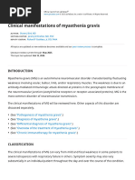 MGFA Classification of Myasthenia Gravis | PDF