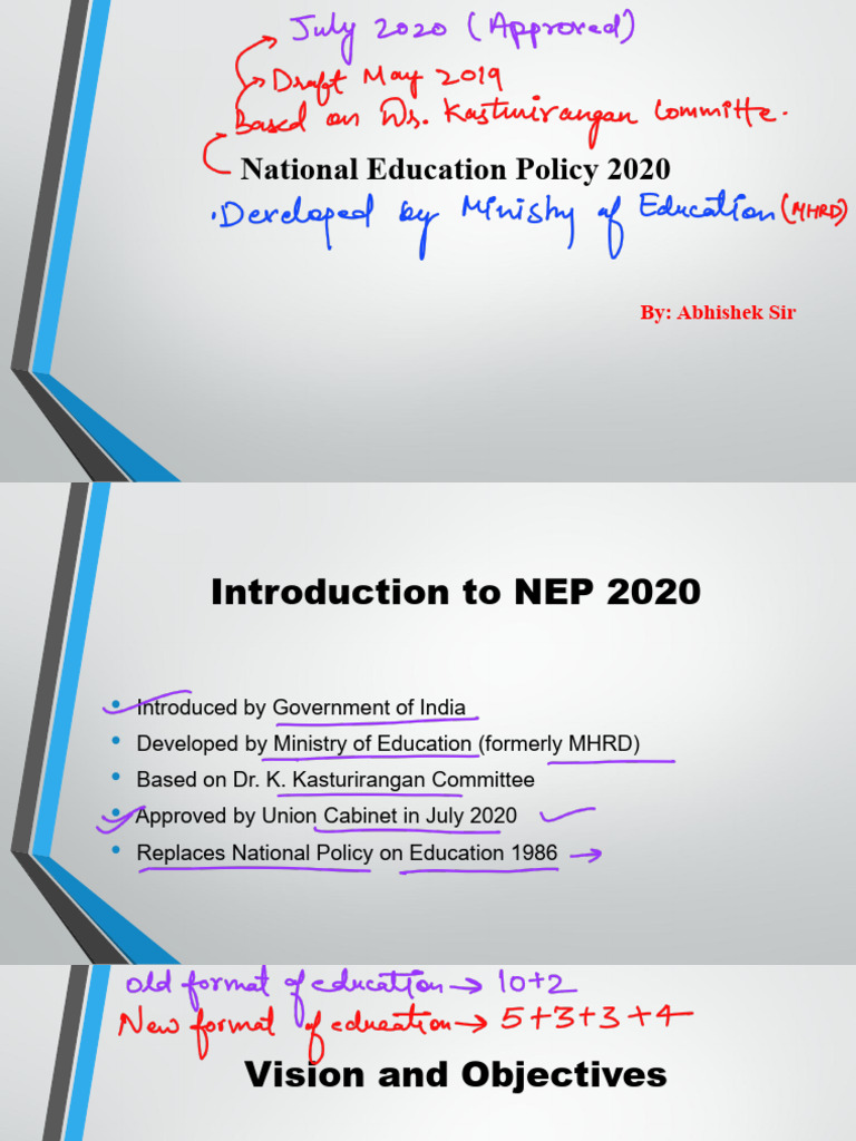 Overview of National Education Policy 2020 | PDF | Vocational Education ...