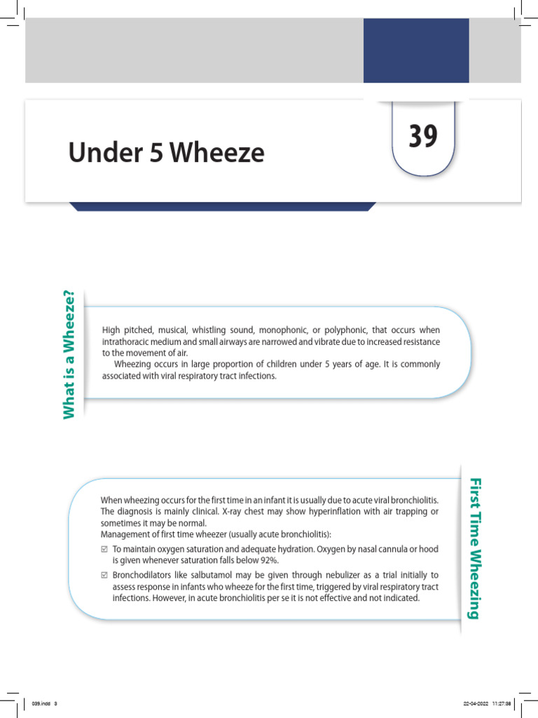 Understanding Wheezing in Children Under 5 | PDF | Asthma | Cough