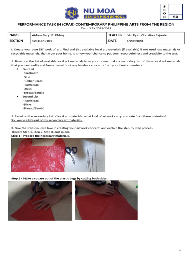 1ST Performance Task CPAR | PDF | Behavioural Sciences | Learning