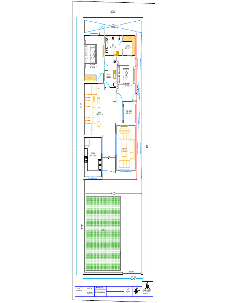 Ground Floor Plan Layout Details | PDF