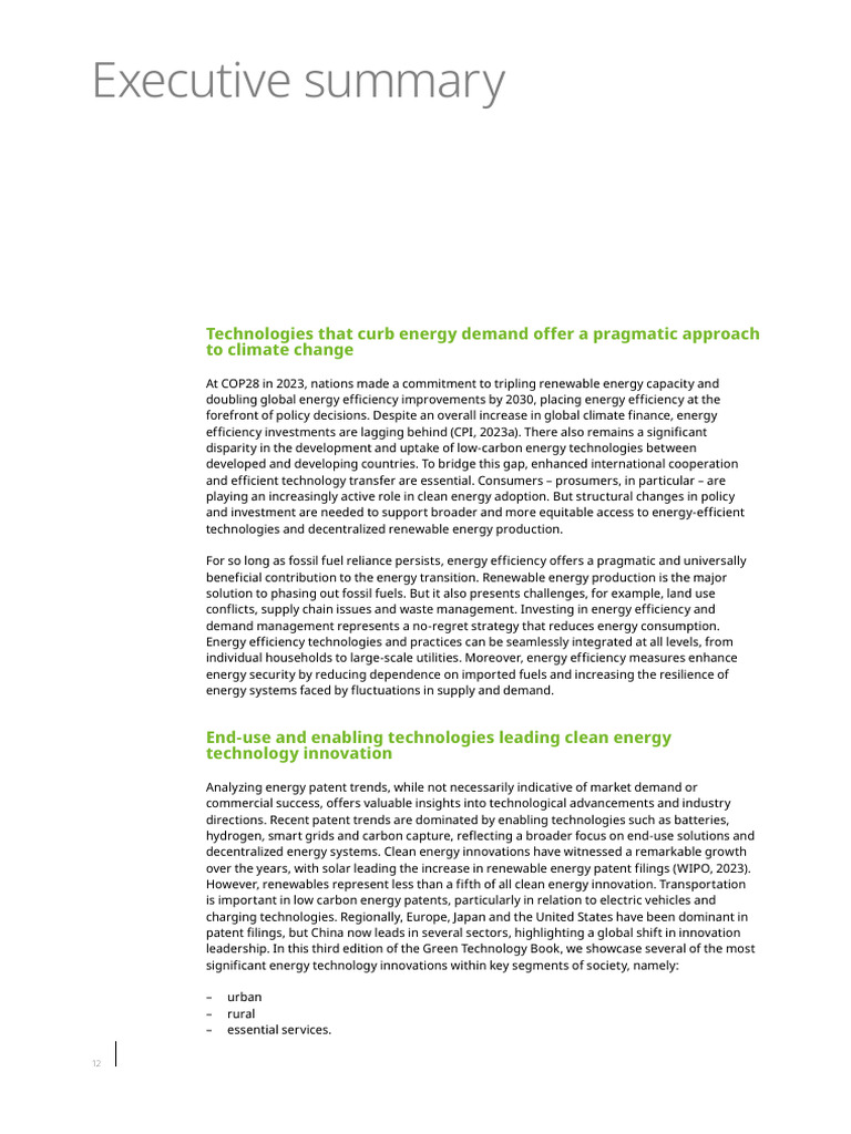 Energy Efficiency Innovations for Climate Action | PDF | Renewable ...