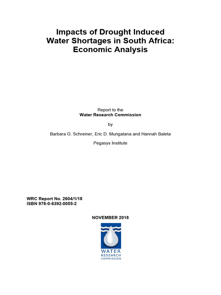 Economic Impacts of Drought in South Africa | PDF | Mining | Livestock