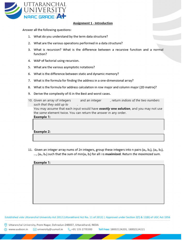Data Structures and Algorithms Assignments | PDF | Queue (Abstract Data ...