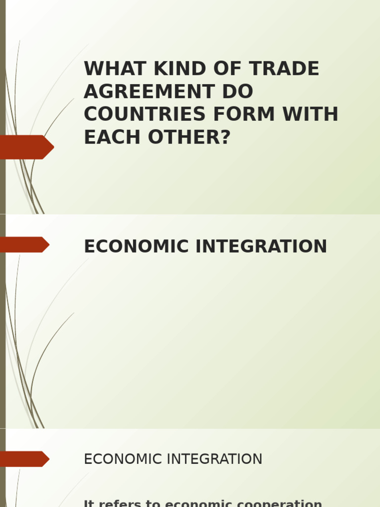 Types of Trade Agreements Explained | PDF | Government Debt | Economic ...