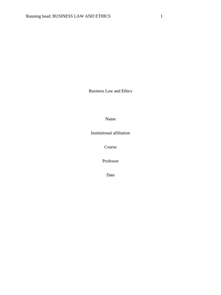 Business Law and Ethics Overview | PDF | Sexual Harassment | Employment