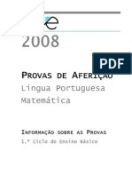 Informação-Prova - 1.º Ciclo 2008