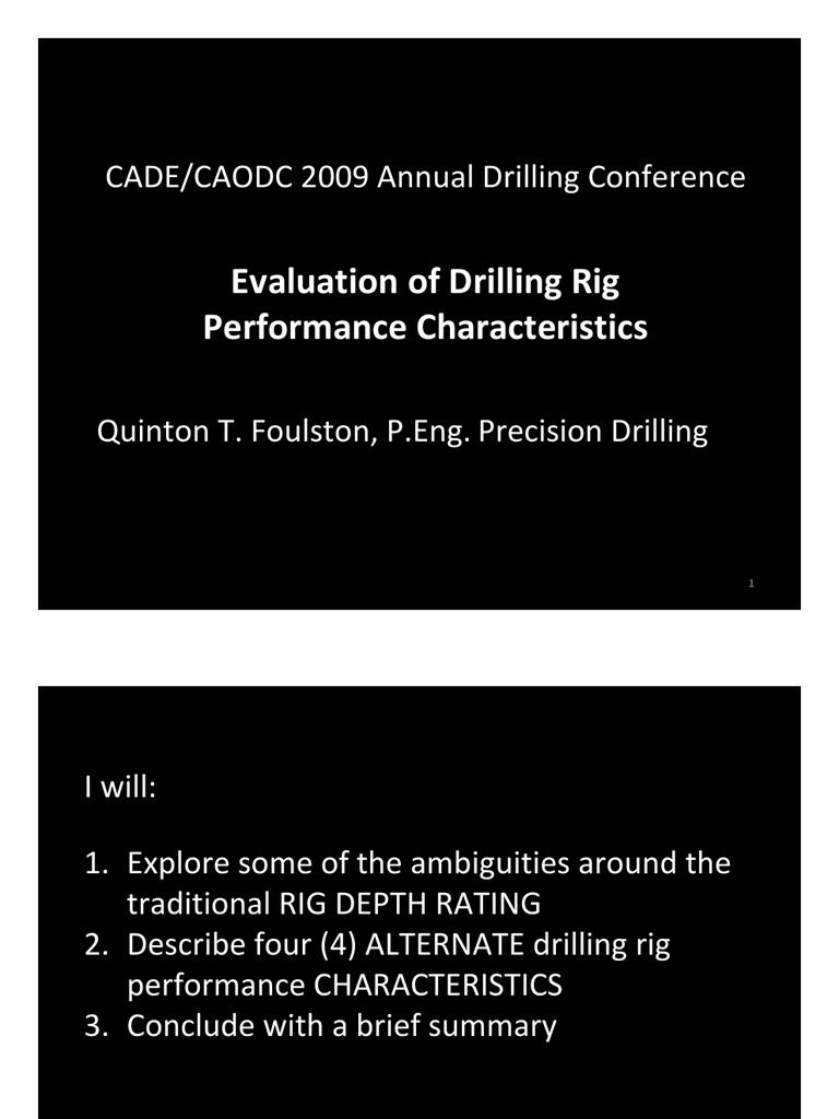 Drilling Rig Performance Metrics | PDF | Drilling Rig | Geometry