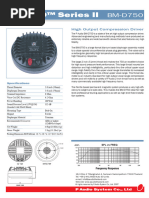 P Audio BM-D750 Compression Driver Specs | PDF | Inductor