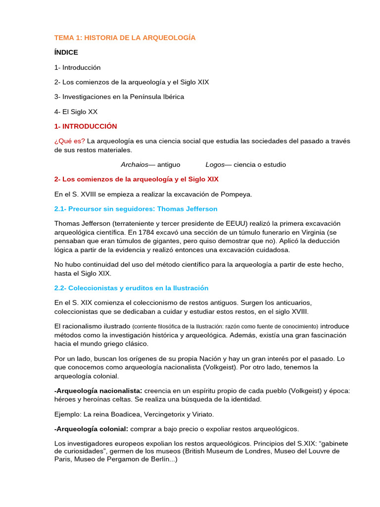 wuolah-Tema-1-arqueologia | PDF | Arqueología | Sociedad