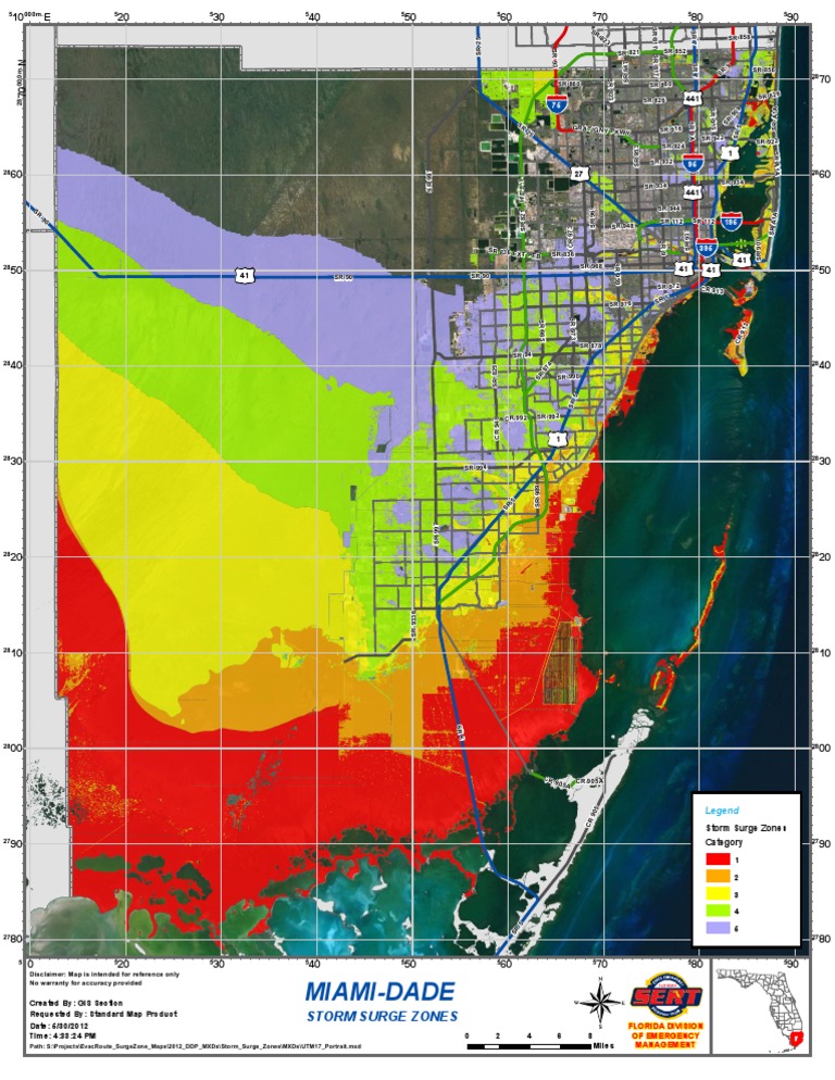 Florida Storm Surge Zones Map | PDF