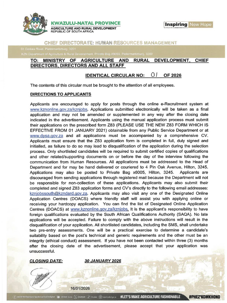 Identical Circular No. 1 of 2026 | PDF
