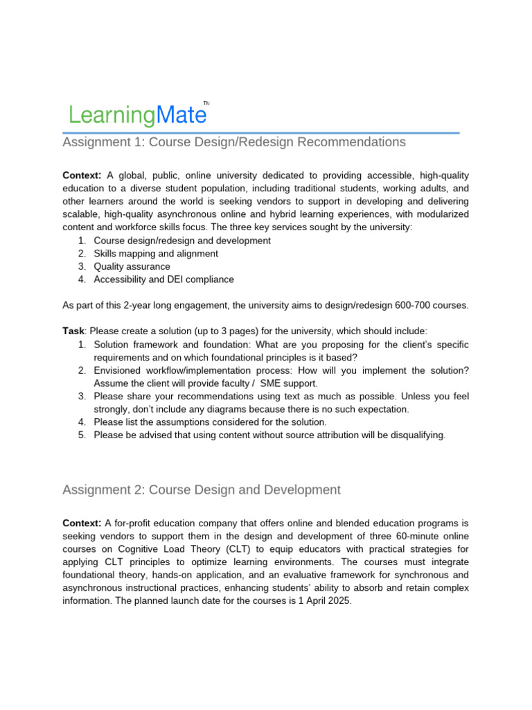 Course Design and Development Solutions | PDF | Learning | Cognition