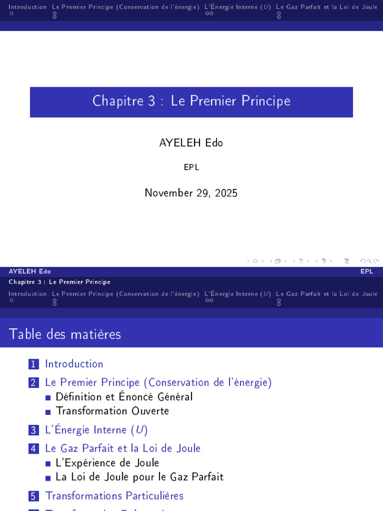 Premier Principe de la Thermodynamique | PDF | Chaleur | Physique ...
