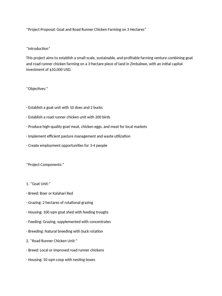 Project Proposa-WPS Office | PDF | Poultry Farming | Pig