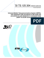 TS 25.304. User Equipment (UE) Procedures in Idle Mode and Procedures For Cell Reselection in Connected Mode