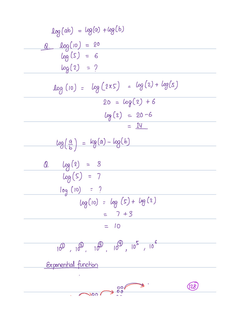 Logarithmic and Exponential Functions Analysis | PDF | Logarithm ...