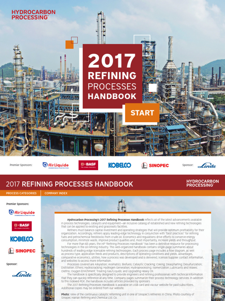 2017 Refining Processes Handbook | PDF | Cracking (Chemistry) | Oil ...