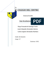 Bajo Rendimiento Escolar - Resultado Final