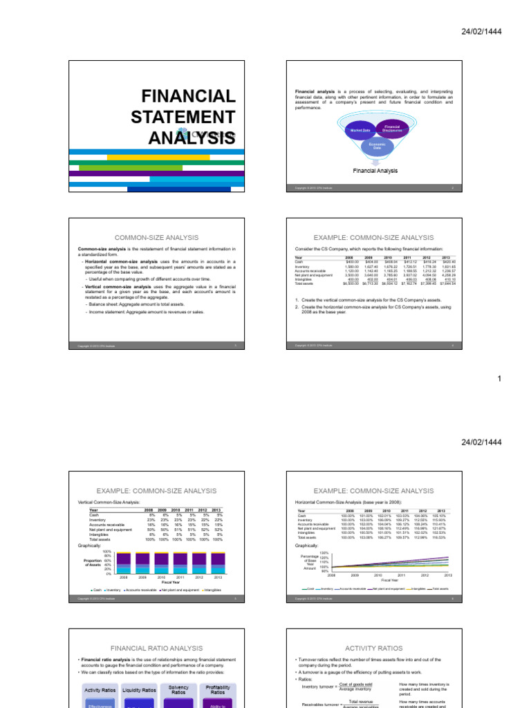 Financial Statement Analysis Guide | PDF | Dividend | Revenue