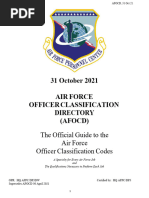 Air Force Officer Activity Codes Guide | PDF | Logistics | Engineering